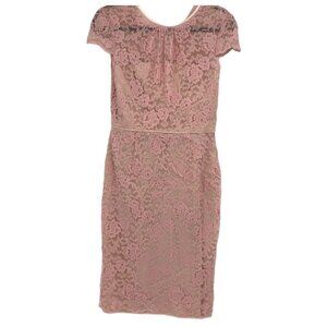 Maggy London Pink Lace Midi Dress | Size 4, Regular